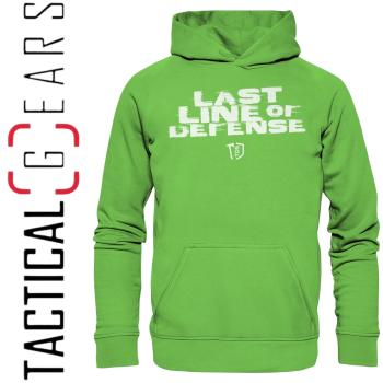 TDS LINE - UNISEX - HOODIE - LAST LINE OF DEFENSE - LIME GREEN